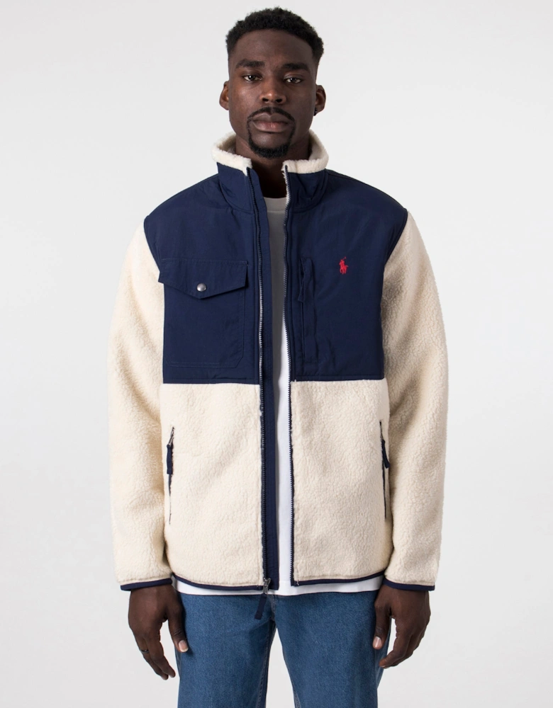 Relaxed Fit Hybrid Fleece Jacket