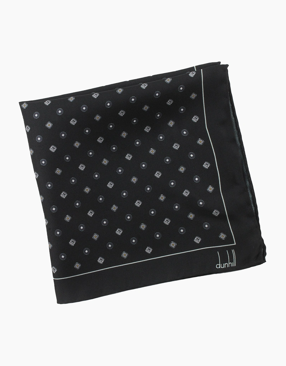 Men's Dunhill Pocket Square - Black - Size: ONE size