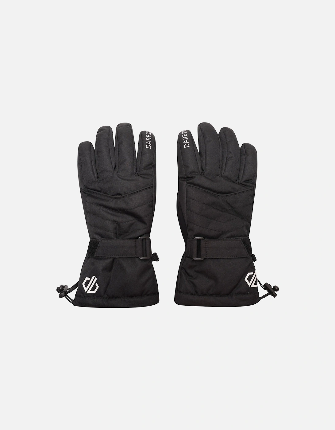 Womens Acute Adjustable Waterproof Ski Gloves - Black