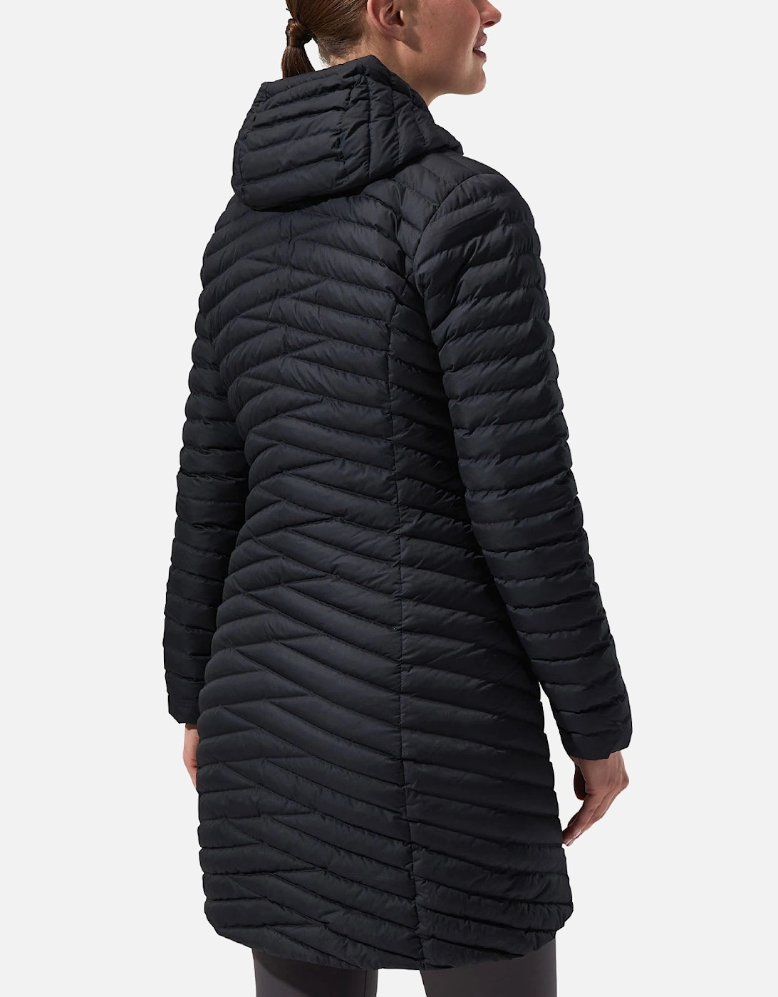 Womens Nula Micro Long Padded Hooded Jacket