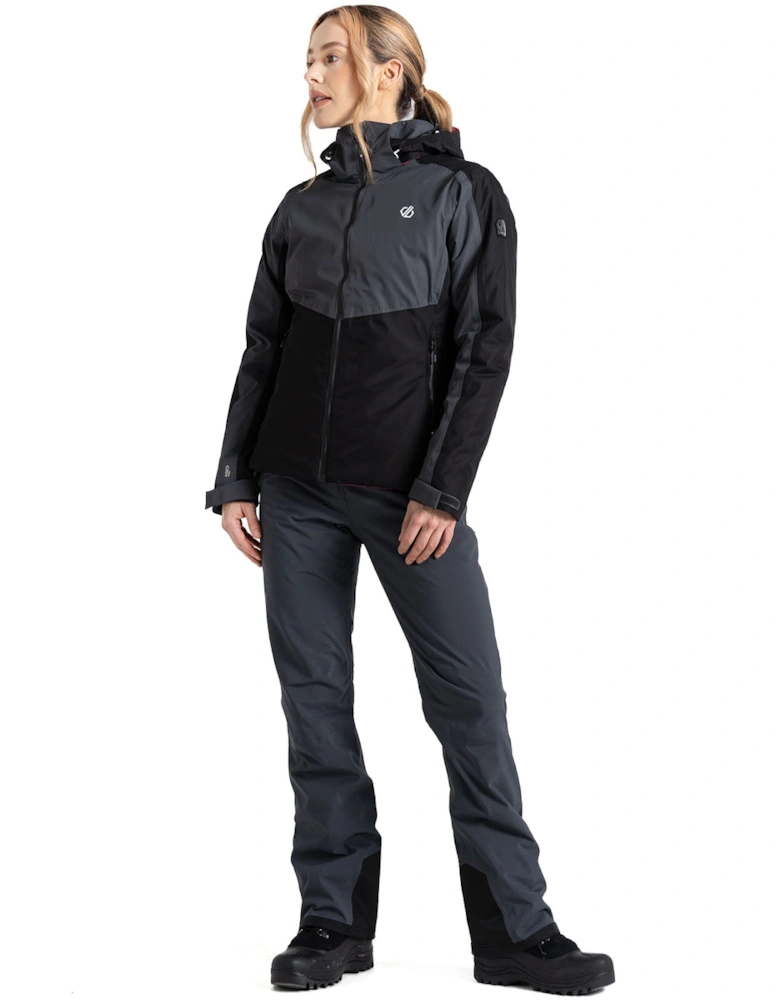 Womens Climatise Waterproof Thermal Ski Jacket - Ebony Grey
