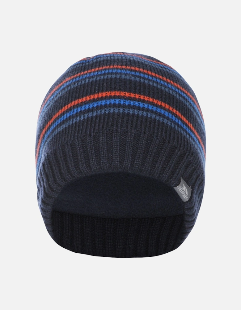 Adults Ray Fleece Lined Striped Beanie Hat