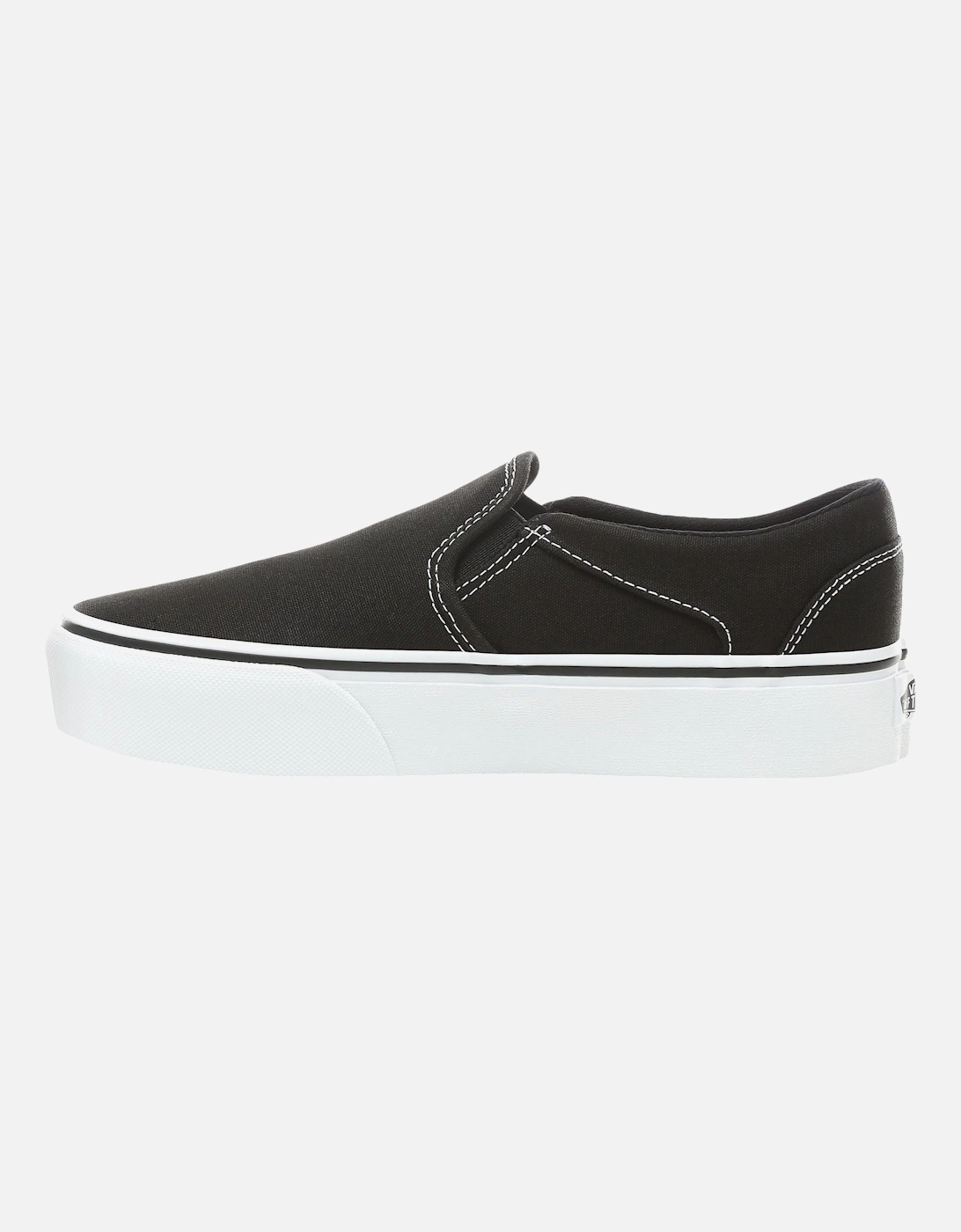 Womens Asher Slip On Platform Trainers - Black