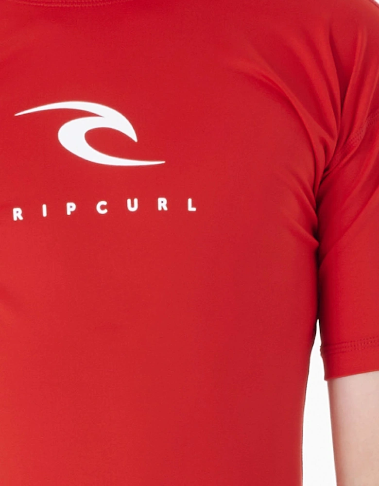 Rip Curl Kids Corps Short Sleeve Rash Vest T-Shirt