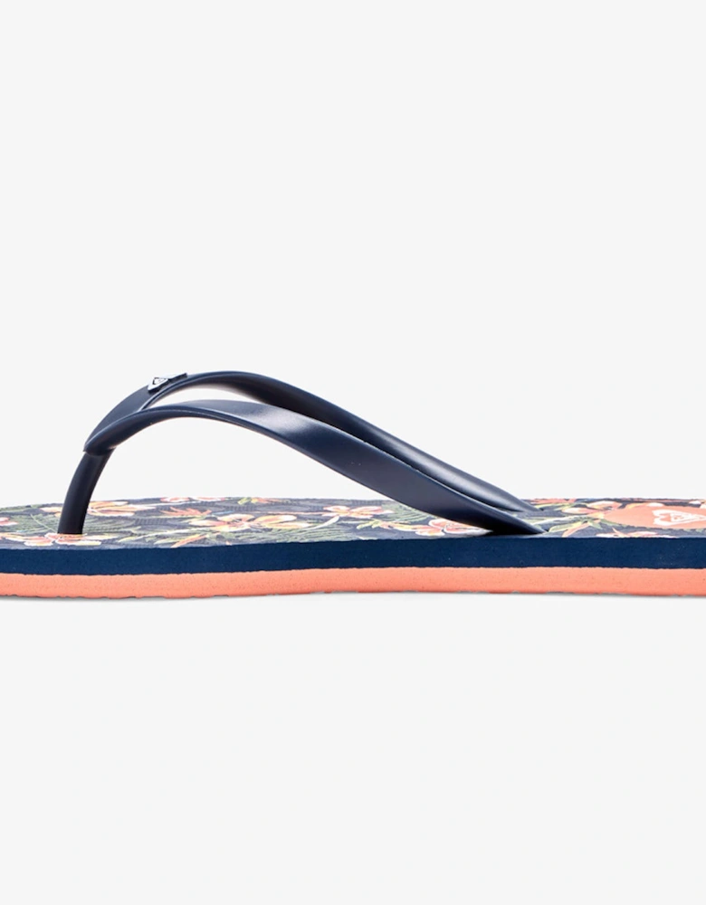 Womens To The Sea Beach Flip Flops - Light Navy