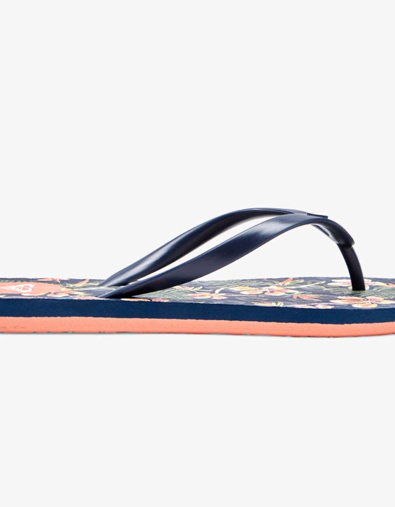 Womens To The Sea Beach Flip Flops - Light Navy