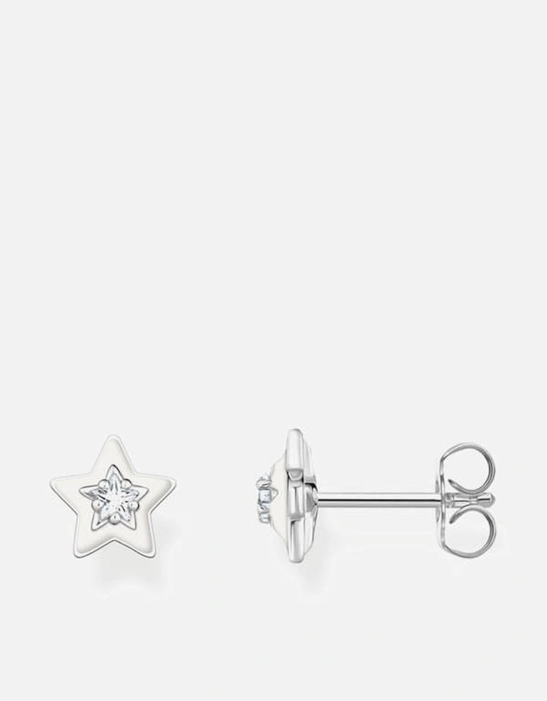 Charm Club Silver Star Stud Earrings