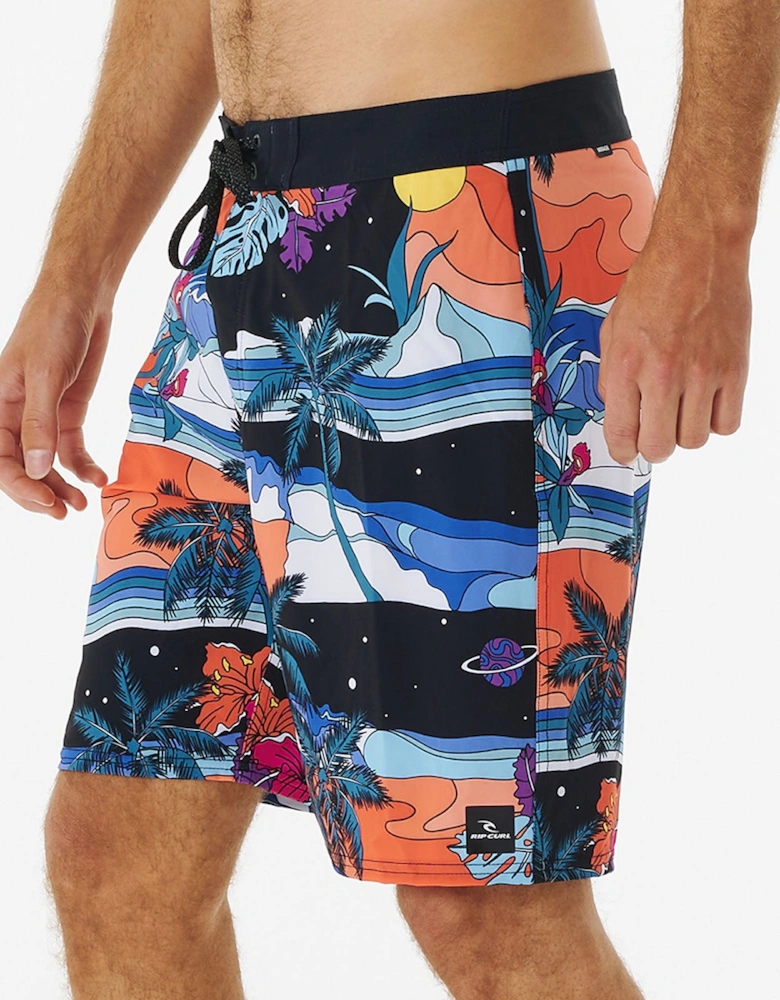 Rip Curl Mens Mirage Postcards Boardshorts - Black