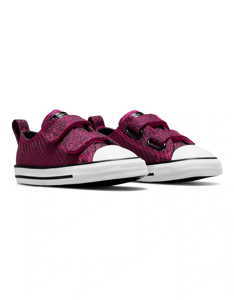 Toddler Easy On Sparkle Party Trainers - Pink