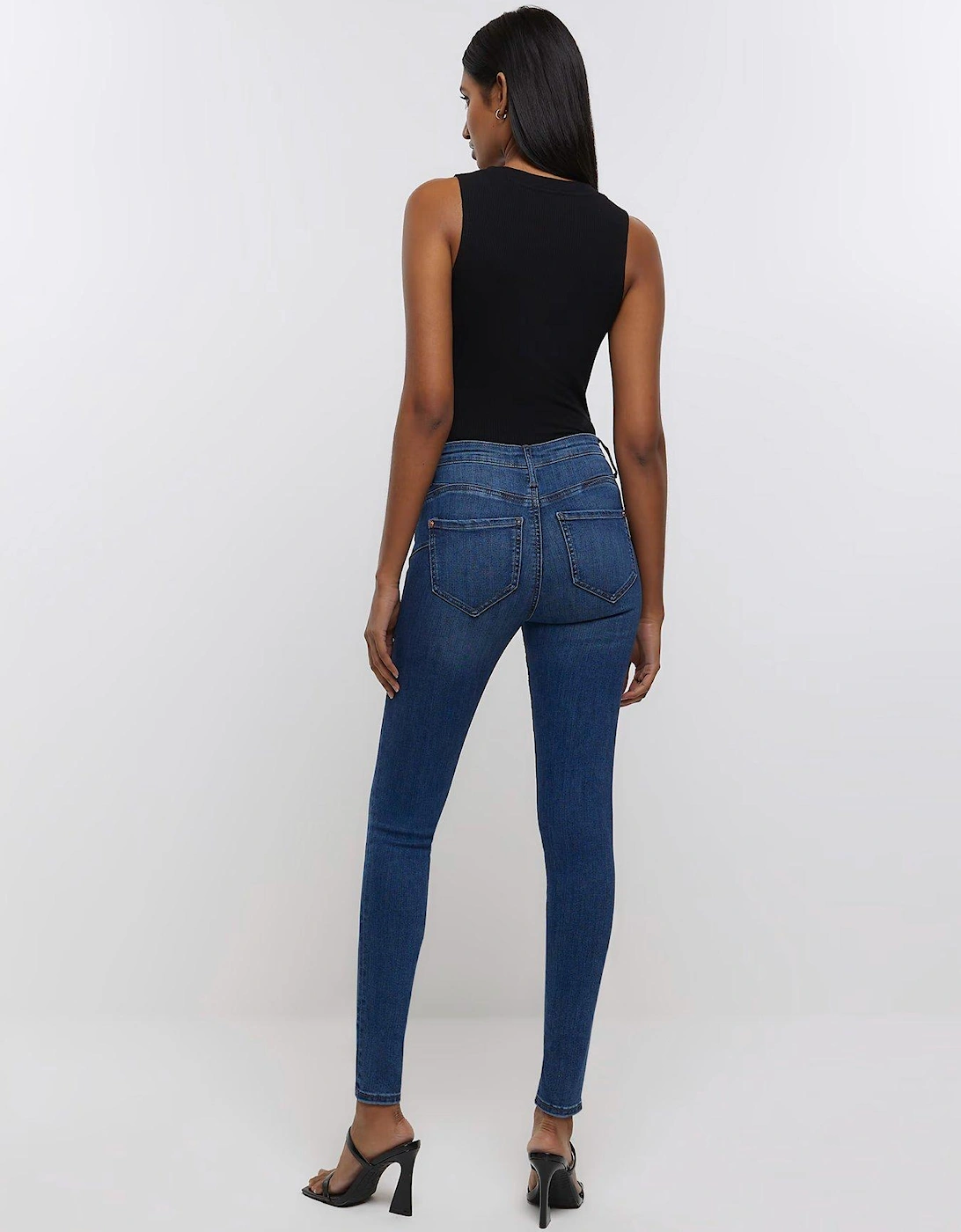 High Rise Skinny Sculpt Jeans - Blue