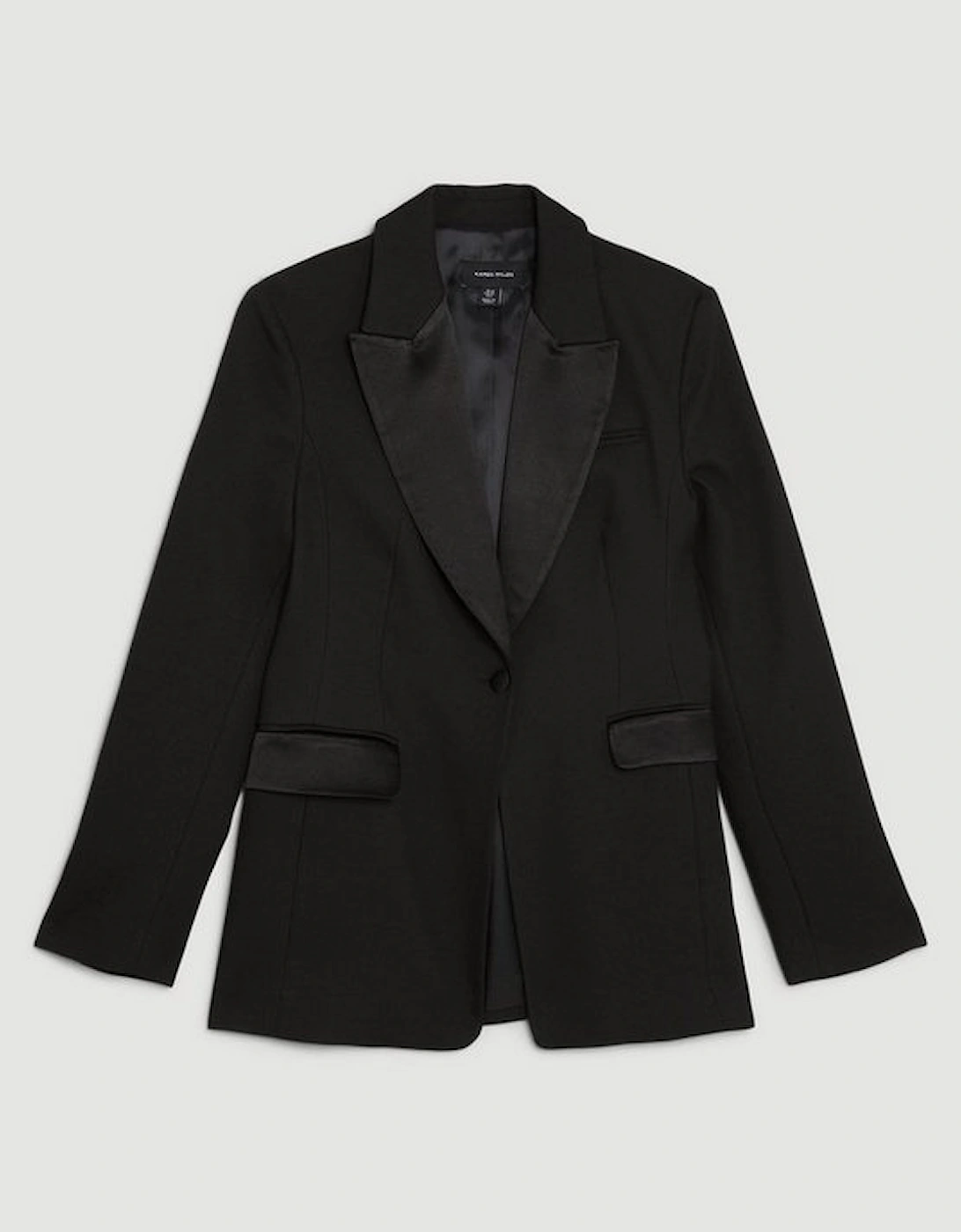 Tailored Premium Twill Single Breasted Contrast Detail Blazer