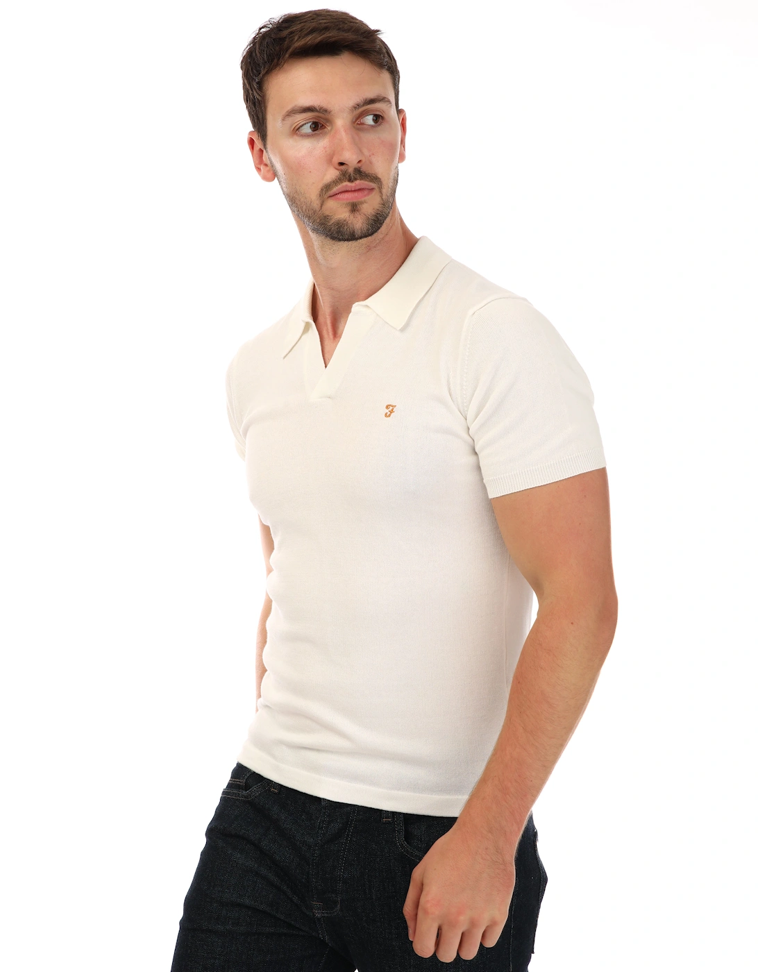 Mens Purcell Kniited Polo Shirt, 5 of 4