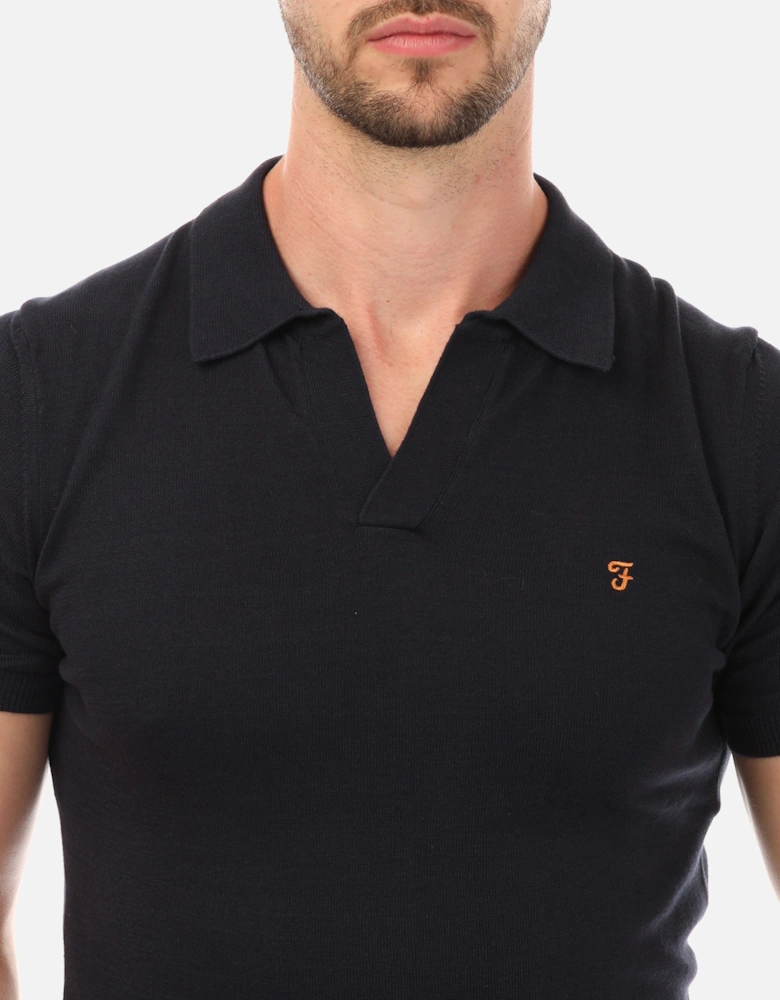 Mens Purcell Knitted Polo Shirt