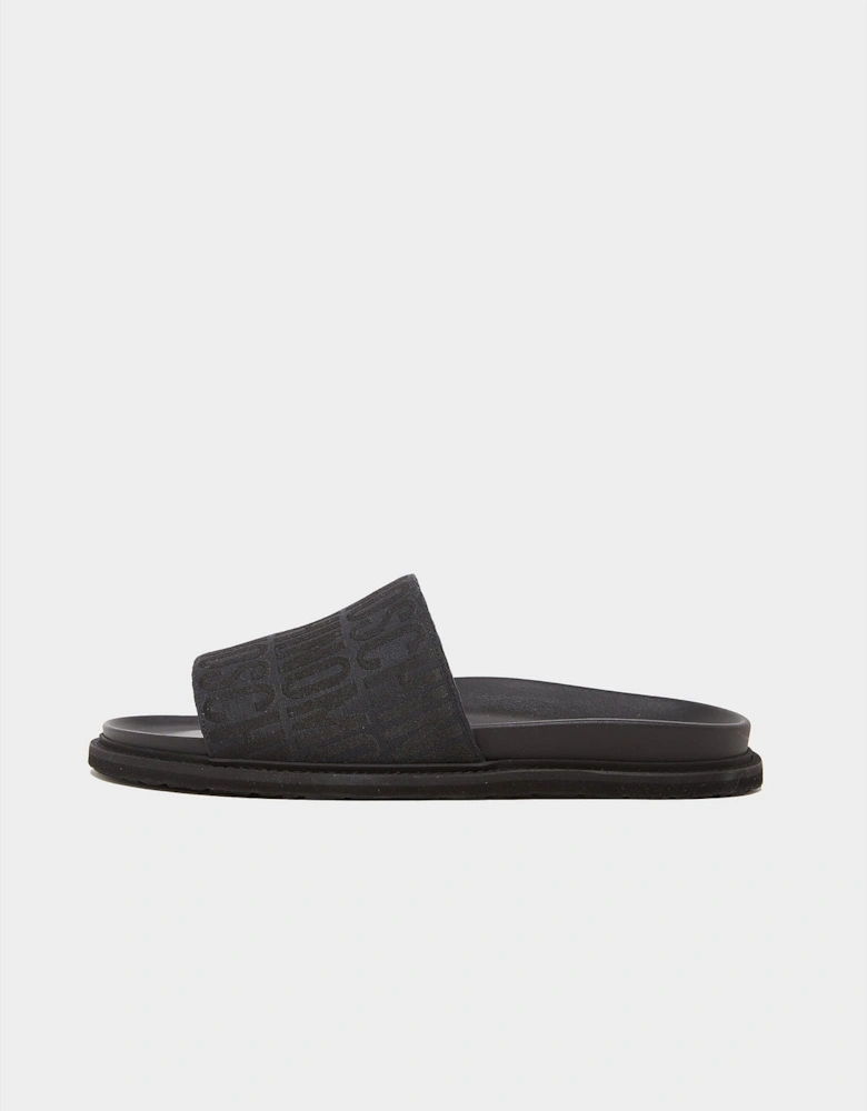 Mens All Over Logo Print Sliders