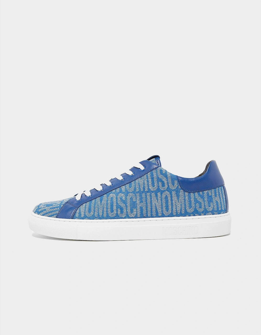 Mens All Over Logo Print Trainers, 5 of 4