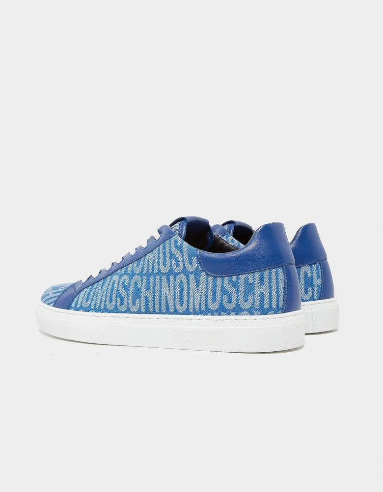Mens All Over Logo Print Trainers