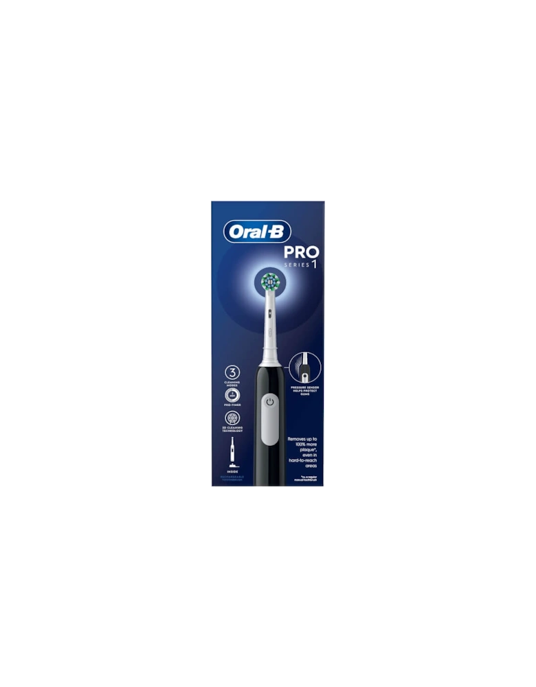 Pro Series 1 Cross Action Black Electric Rechargeable Toothbrush