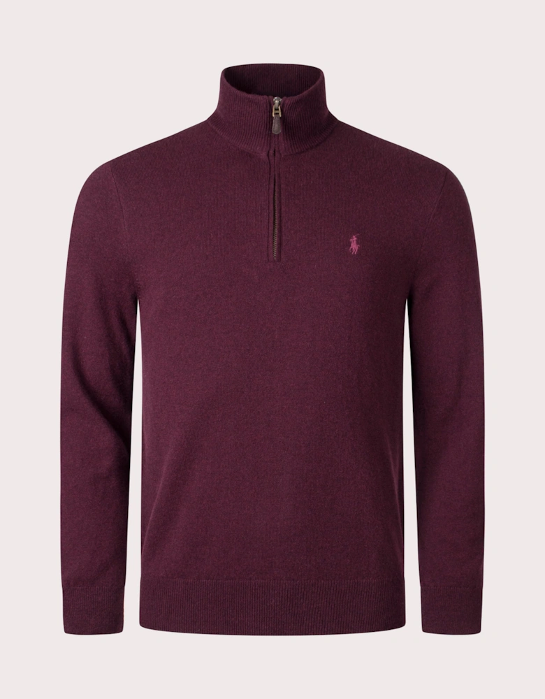 Merino Wool Quarter Zip Jumper