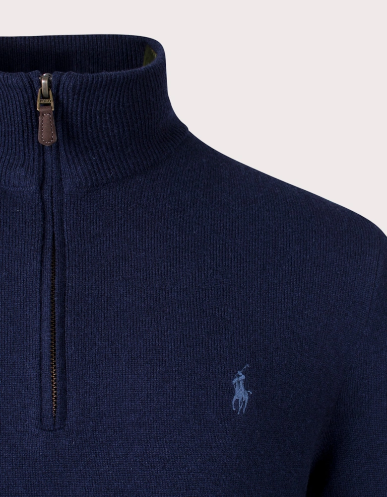 Merino Wool Quarter Zip Jumper