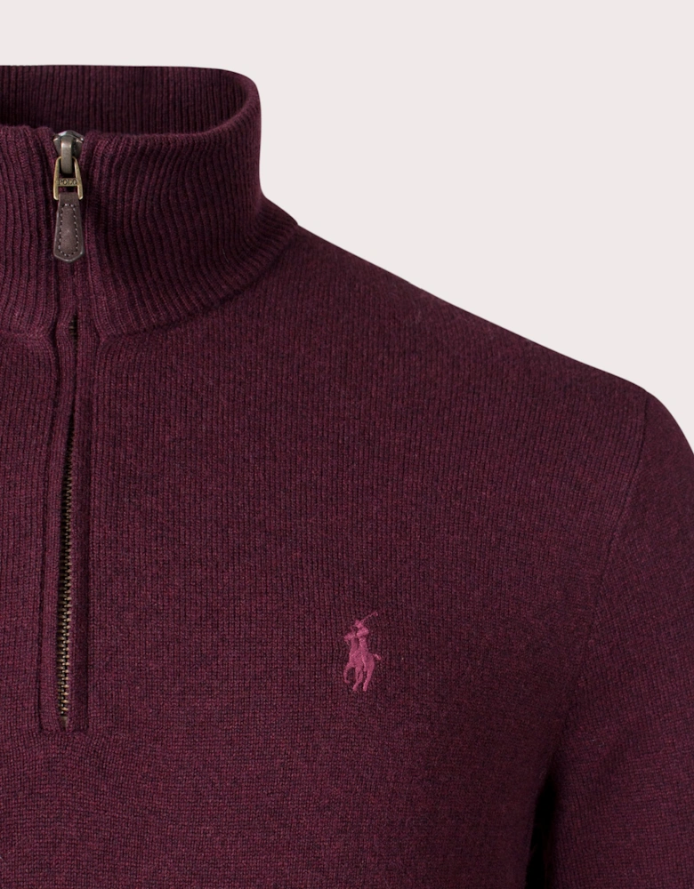 Merino Wool Quarter Zip Jumper
