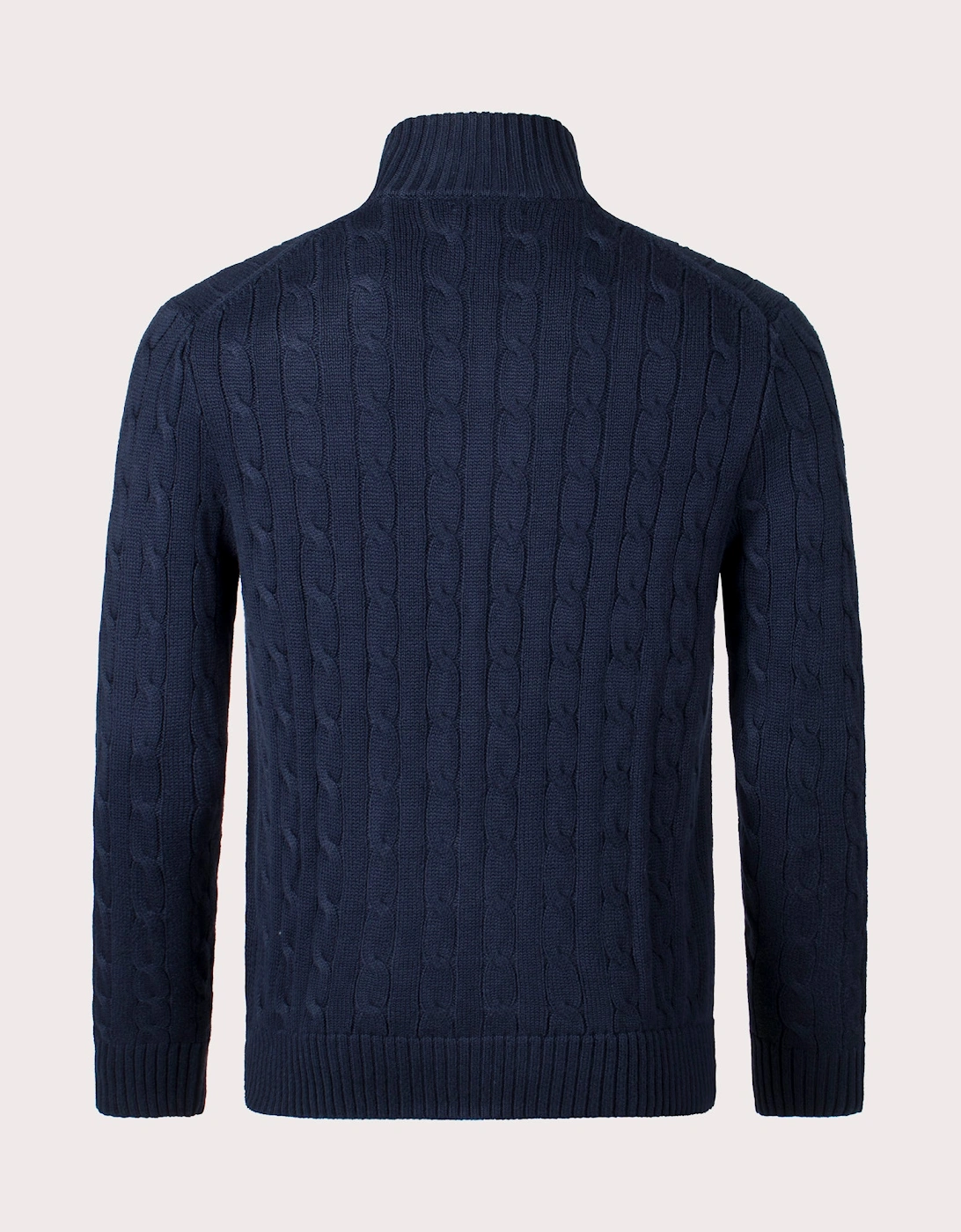 Cable-Knit Cotton Zip Through Cardigan