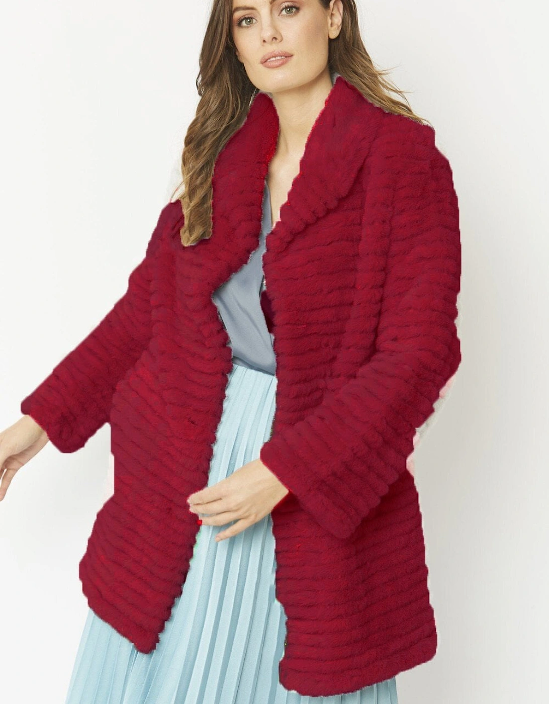 Red Faux Fur Jacket, 2 of 1