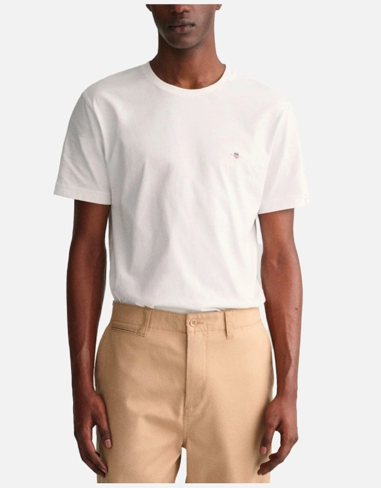 Regular Shield Short Sleeve T Shirt White