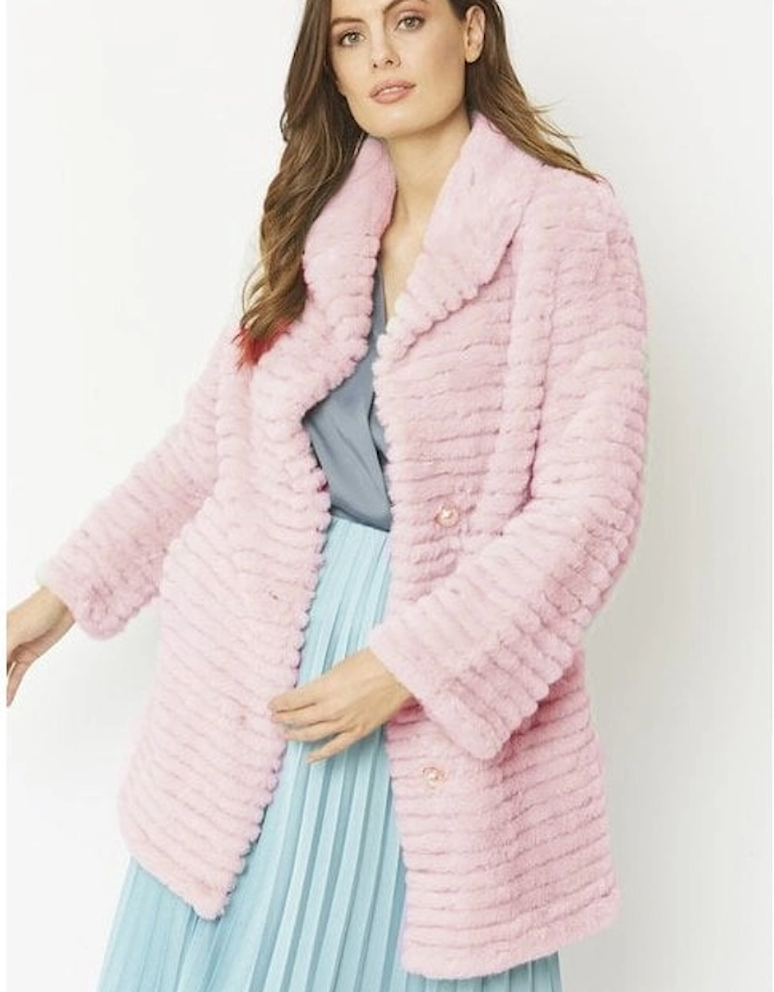 Baby Pink Faux Fur Jacket, 2 of 1