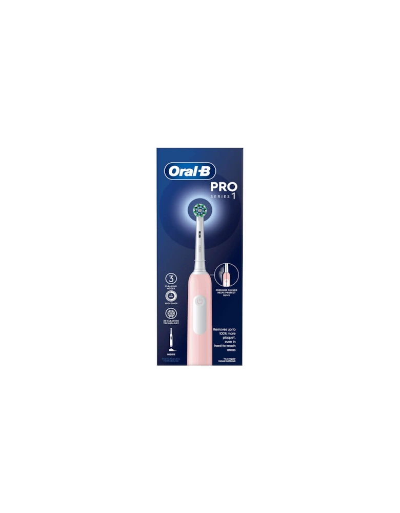 Pro Series 1 Cross Action Pink Electric Rechargeable Toothbrush