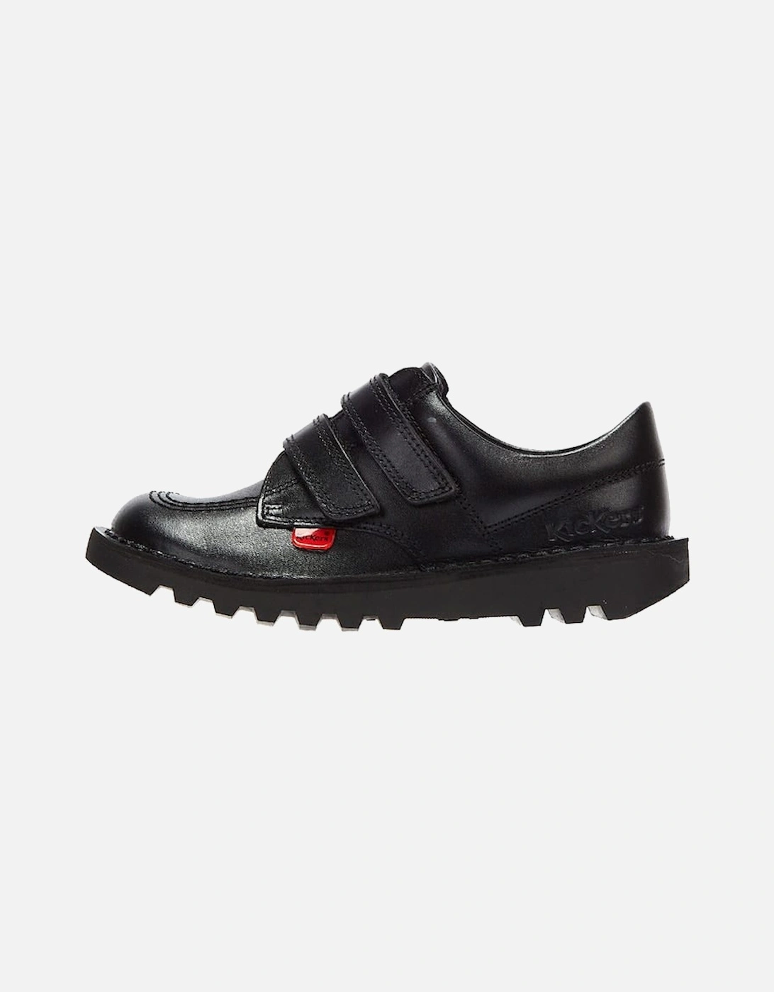 Infant Kick Lo Velcro Black Leather Shoes