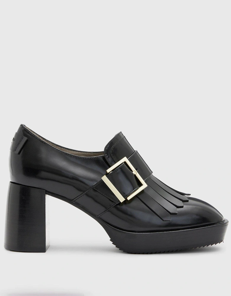 Zia Heeled Loafers - Black