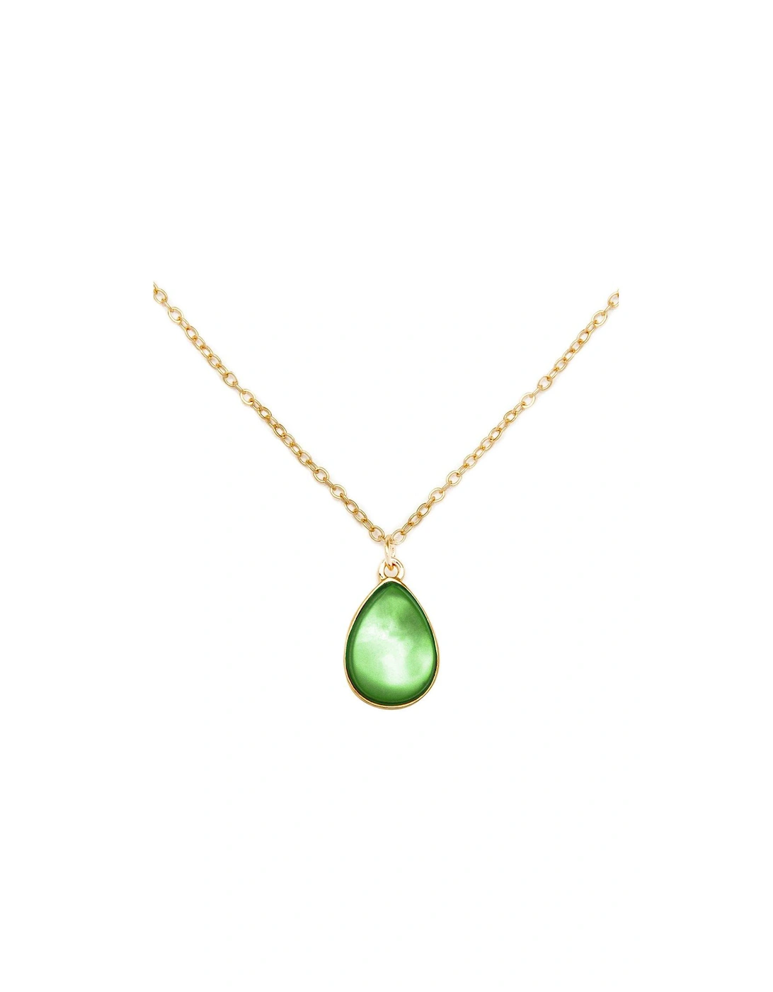 Gold Plated Emerald Charm Necklace, 2 of 1