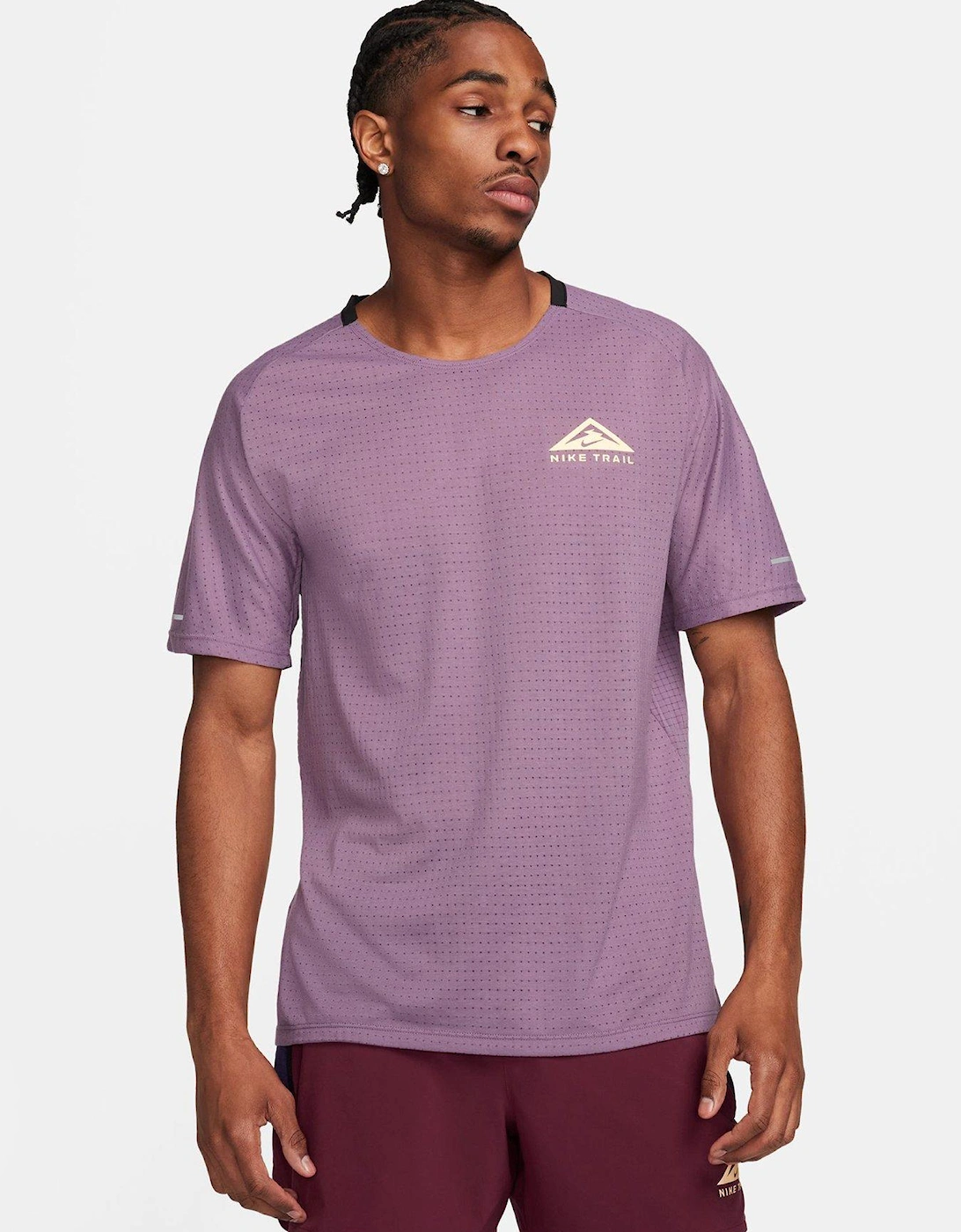 Men's Running Dri-FIT Solar Chase T-Shirt - Purple, 3 of 2