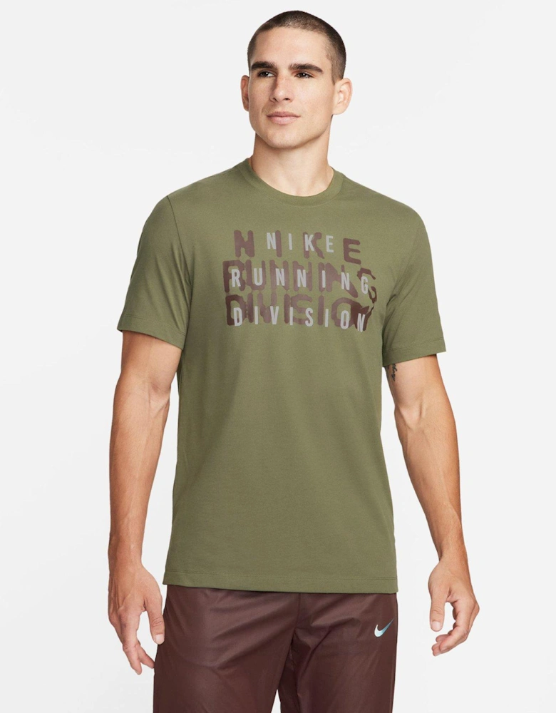 Men's Run Division T-Shirt - Khaki