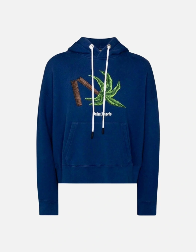 Broken Palm Tree Blue Hoodie