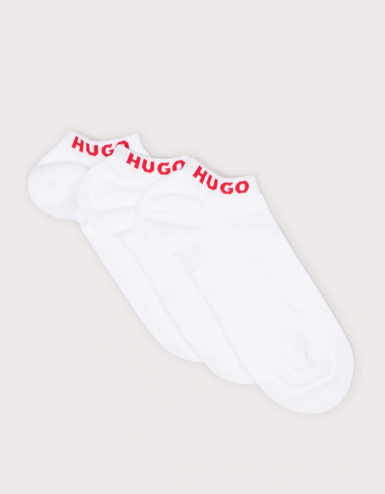 Three Pack of Cuff Logo Ankle Socks