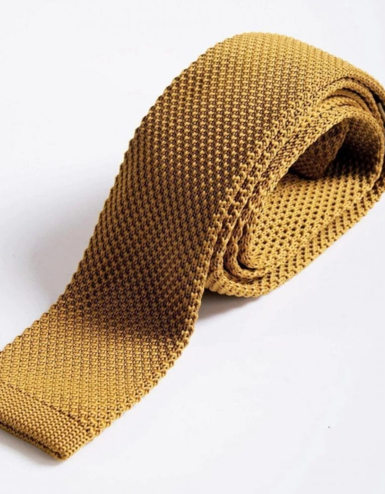 Knitted Tie - Gold
