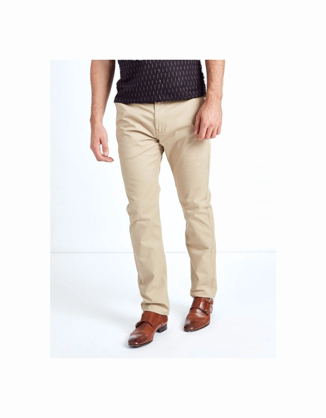Bromley casual 4 pocket tapered chino - Stone, 6 of 5
