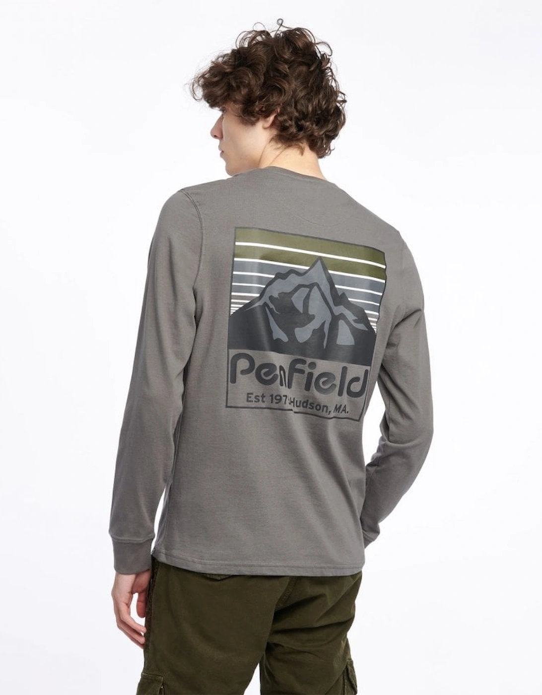 Back Graphic LS T-Shirt - Castlerock Grey