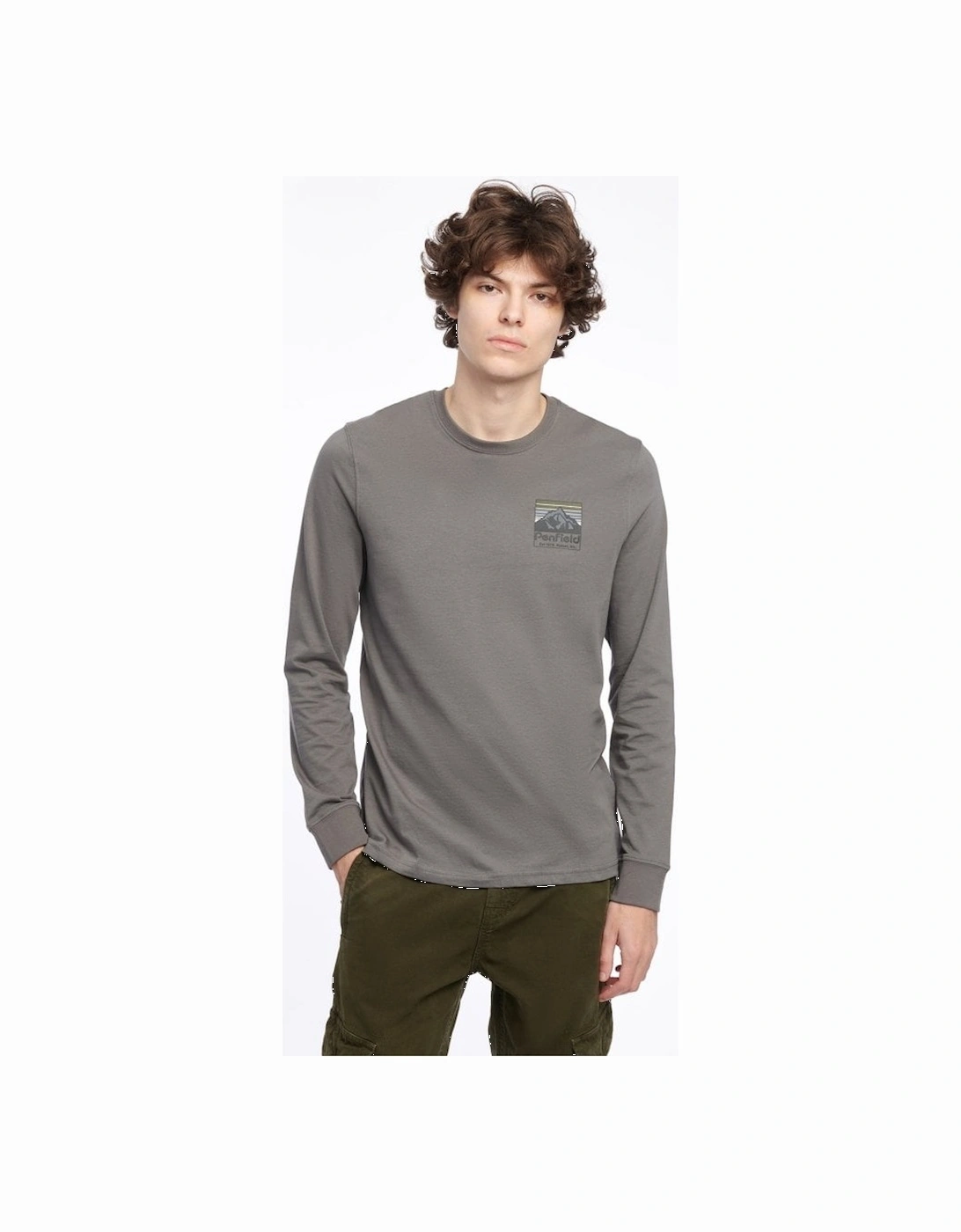 Back Graphic LS T-Shirt - Castlerock Grey