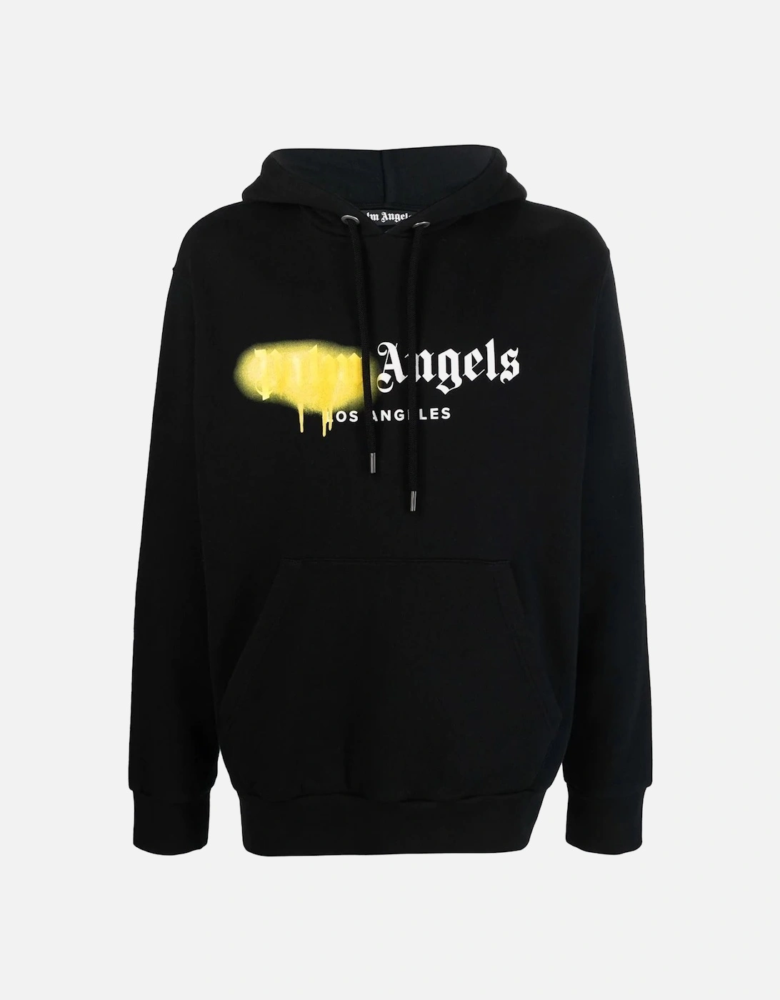 Los Angeles Yellow Spray Logo-print Hoodie Black, 6 of 5