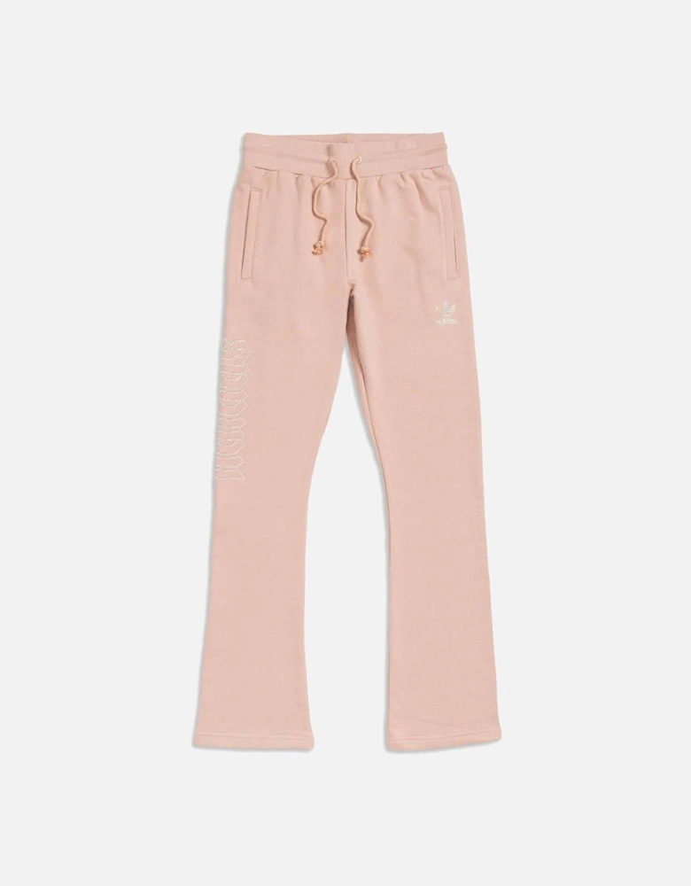 2000 Open Hem Track Pants - Pink/ Beige