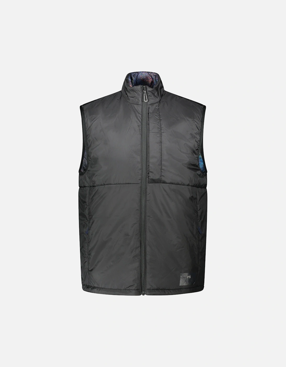 Wadded Reversible Gilet Vest - Black/ Oil, 7 of 6