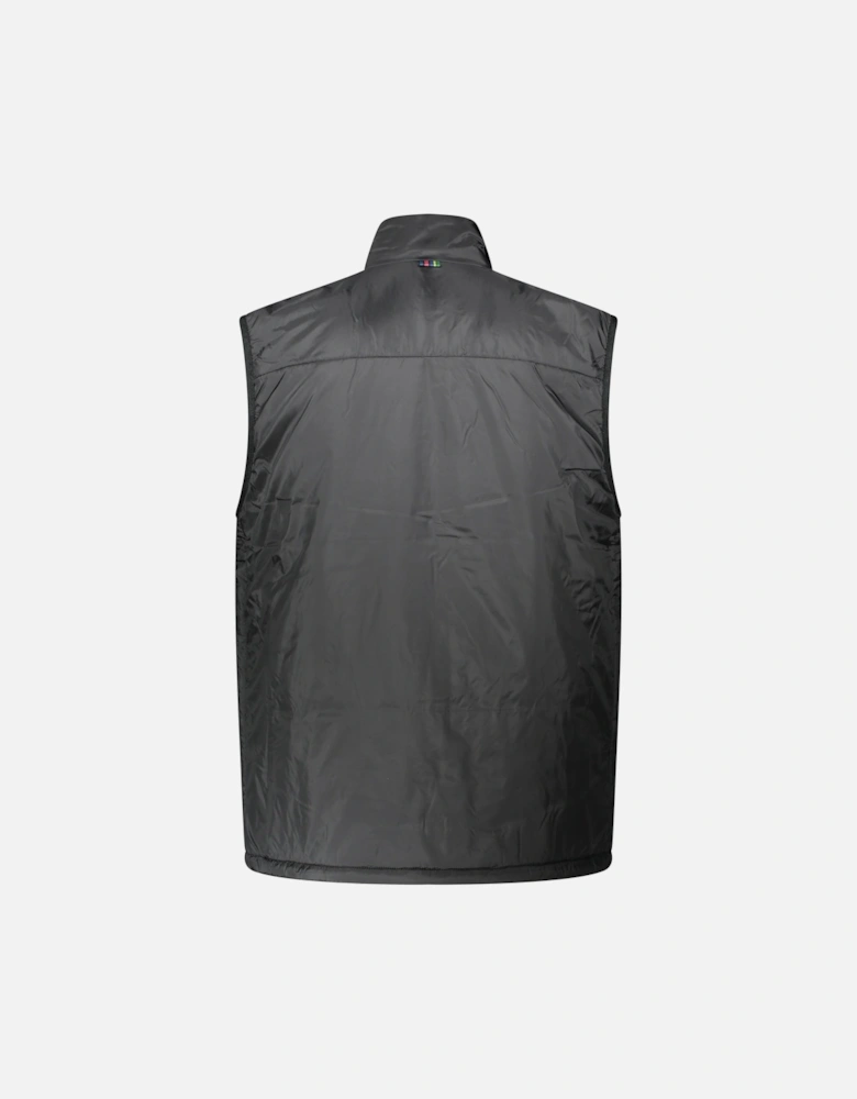 Wadded Reversible Gilet Vest - Black/ Oil