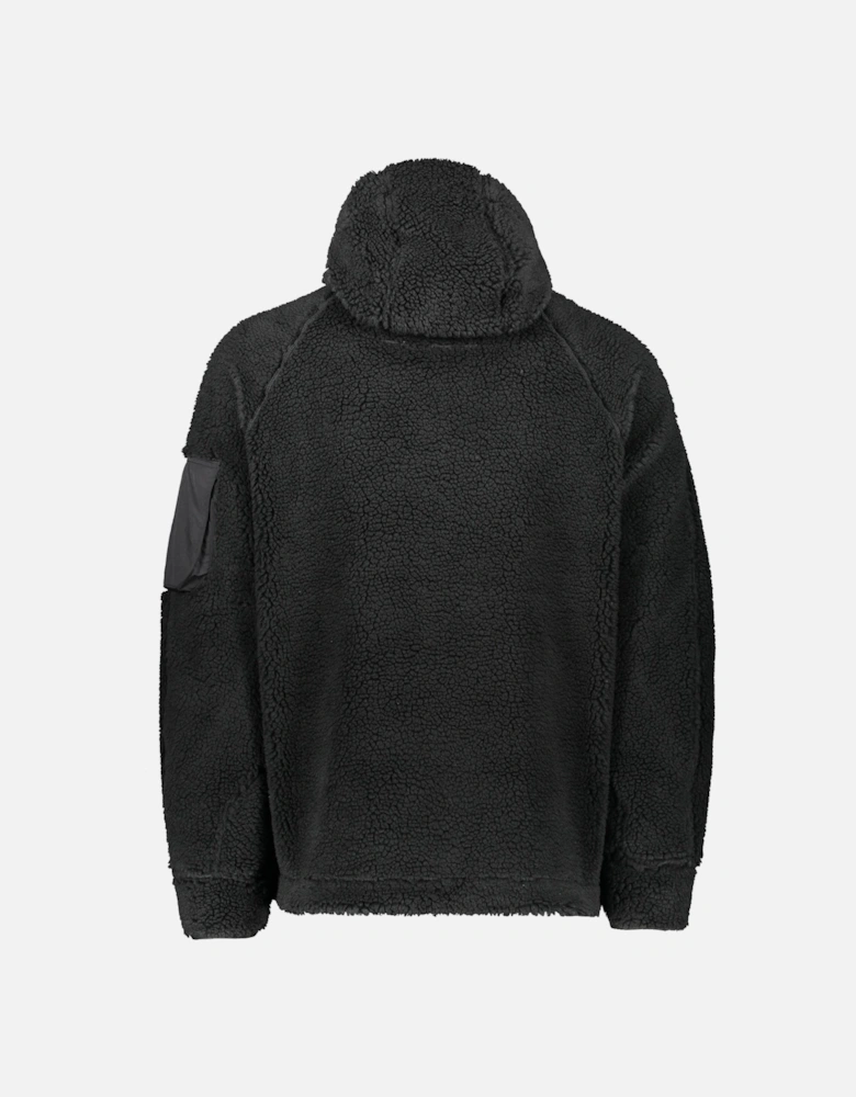 Asym Hooded Italian Pullover - Black
