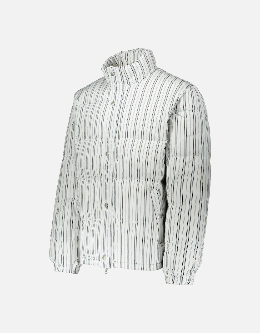 Stripe Down Puffer Jacket - Bone