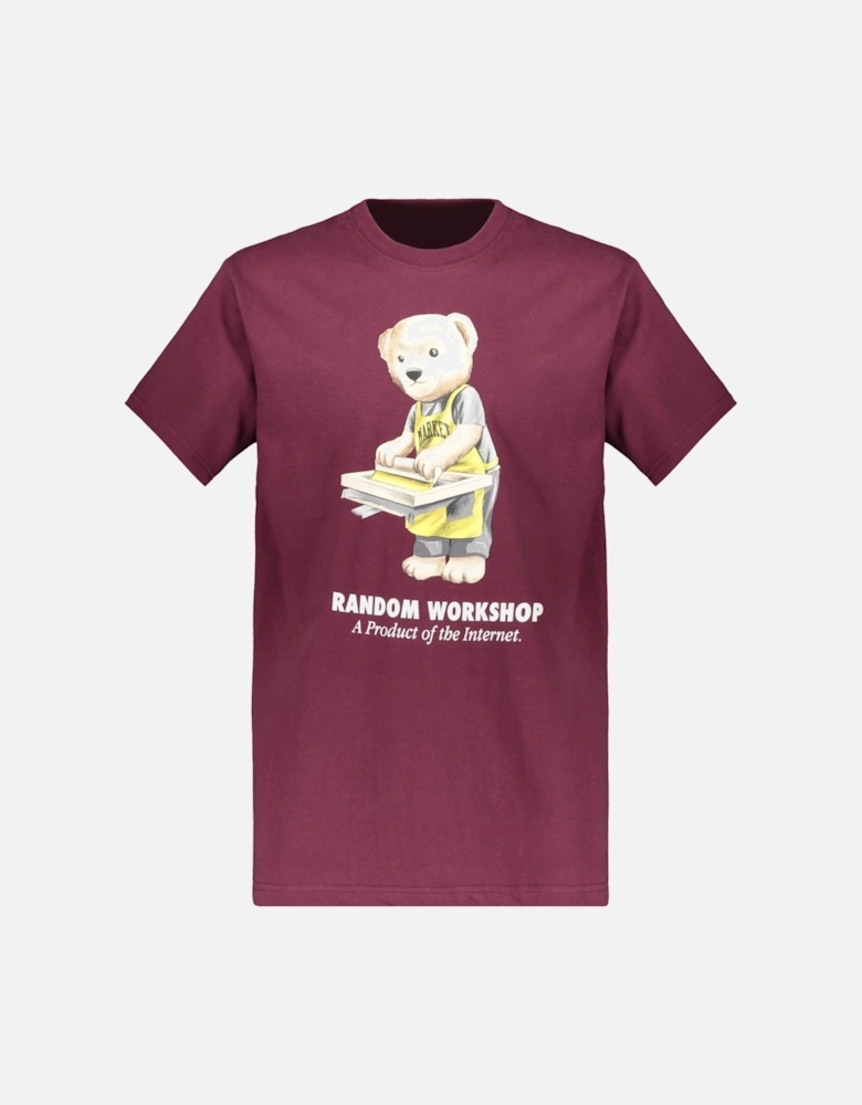 Random Workshop Bear T-Shirt - Maroon