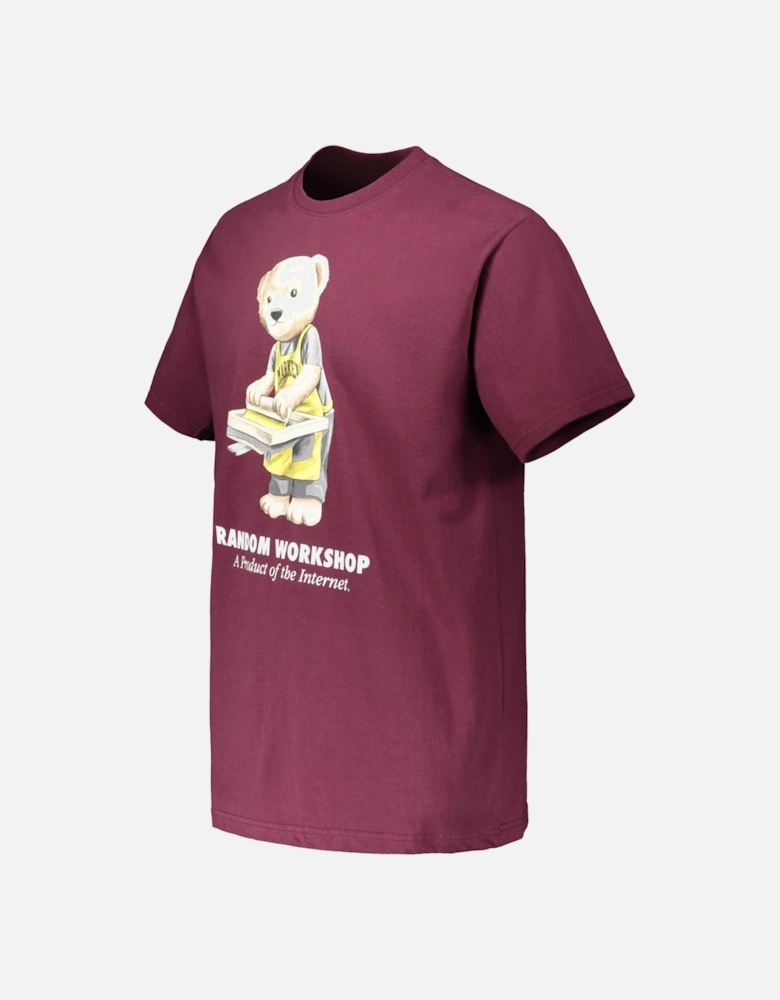 Random Workshop Bear T-Shirt - Maroon