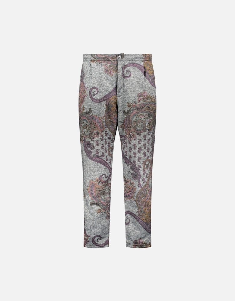 Grey Paisley Jog Pants - Grey