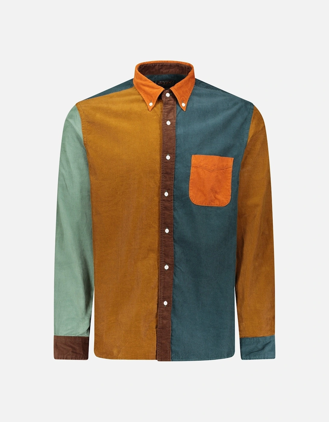 multi panel cord shirt - Orange, 4 of 3